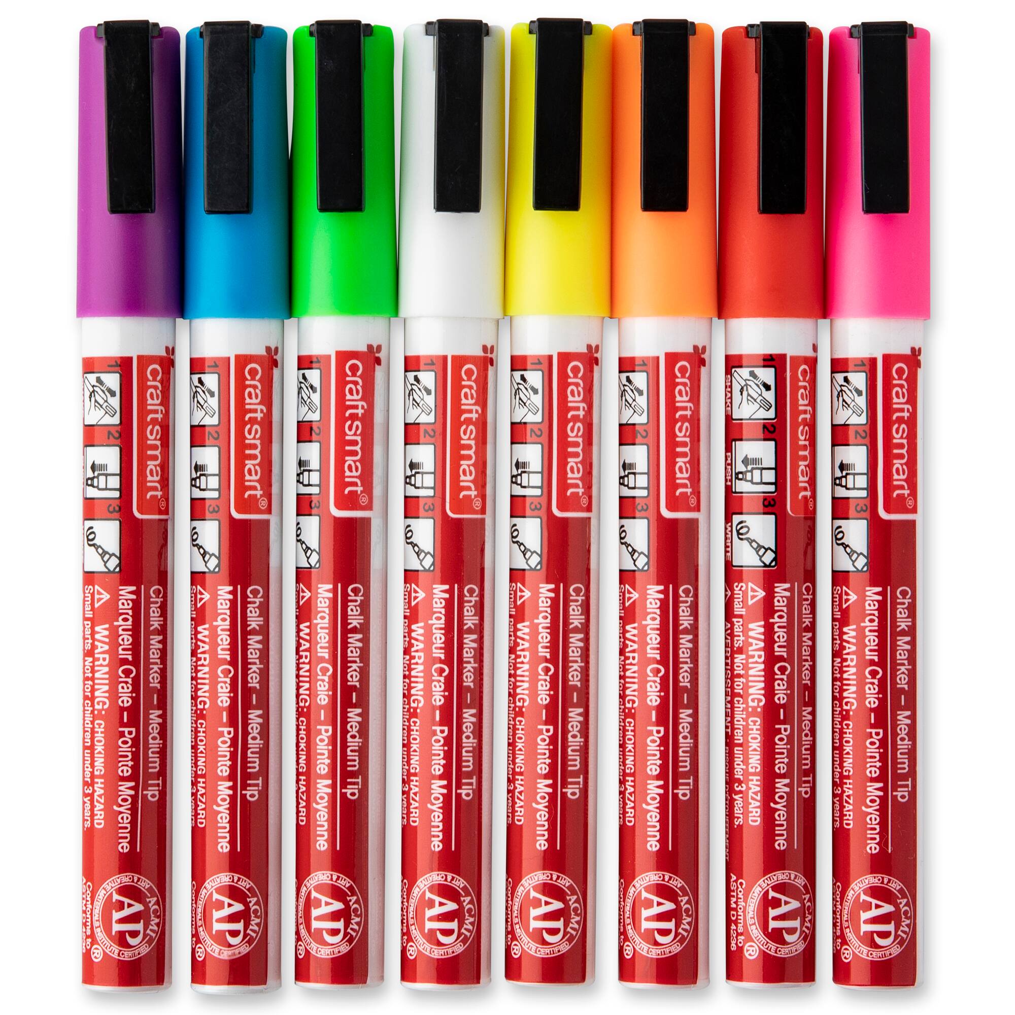 6 Packs: 8 ct. (48 total) Fluorescent Medium Tip Chalk Marker Set by Craft Smart®